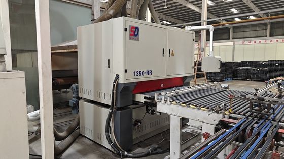 380V 50HZ Edge Rounding Deburring Machine 2 Heads For Sanding / Polishing / Finishing