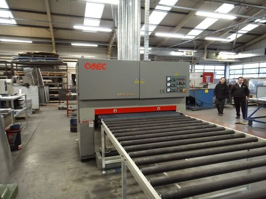 Precise Control Wide Band Sander , Sheet Metal Deburring Finishing Machine