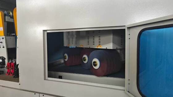 Brush And Disc Types Of Heads Belt Grinding finishing Machine Providing metalworks surface smoothness