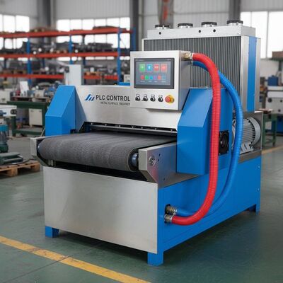 PLC Control Wide Belt Metal Deburring Machine with 15 HP Motor Size Optional Water Cooling or Air Cooling Ensuring Metal Surface Treatment