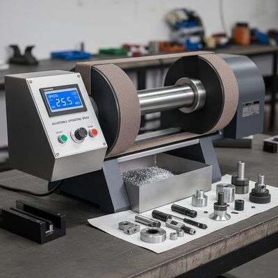 Adjustable Operating Speed Abrasive Belt Grinder Machine Customized Configuration Ensuring Material Removal and Polishing