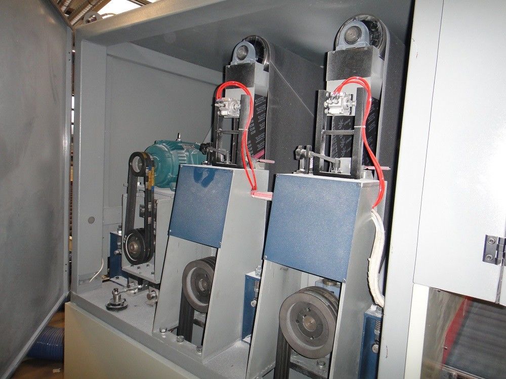 Small Footprint 1900mm Wide Belt Polishing Machine With HMI Controller